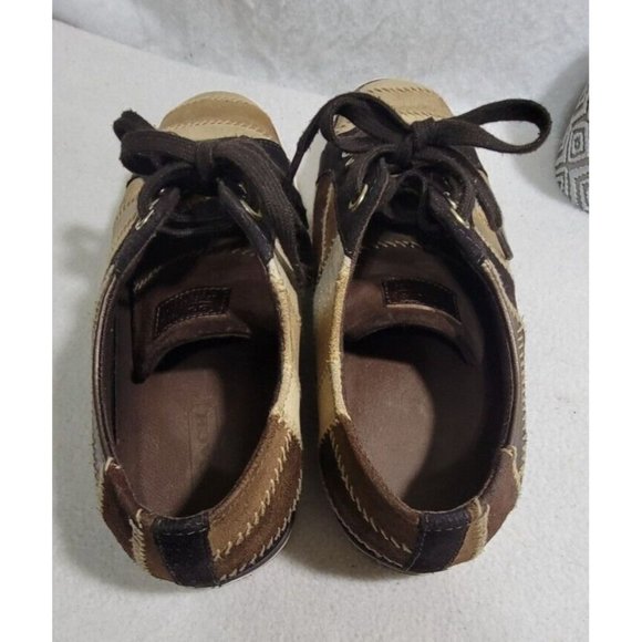 Coach Tamra Gold Brown Color-Block Lace-up Sneakers Women’s Size 9M - Picture 4 of 10